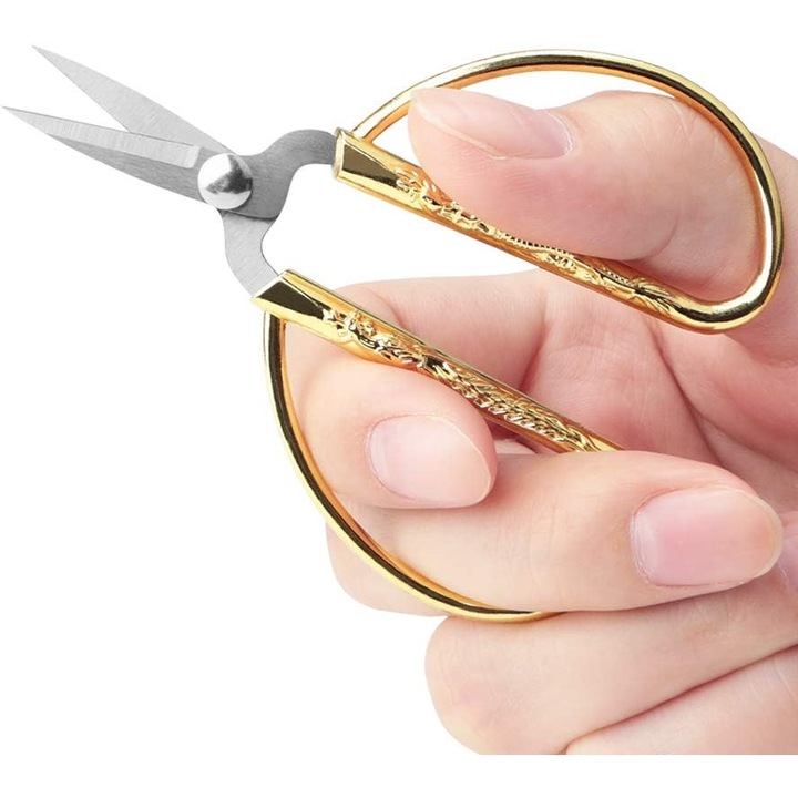 Enforose prémium szabóolló, rozsdamentes acél penge, európai vintage stílusú, varráshoz és kézműves munkához