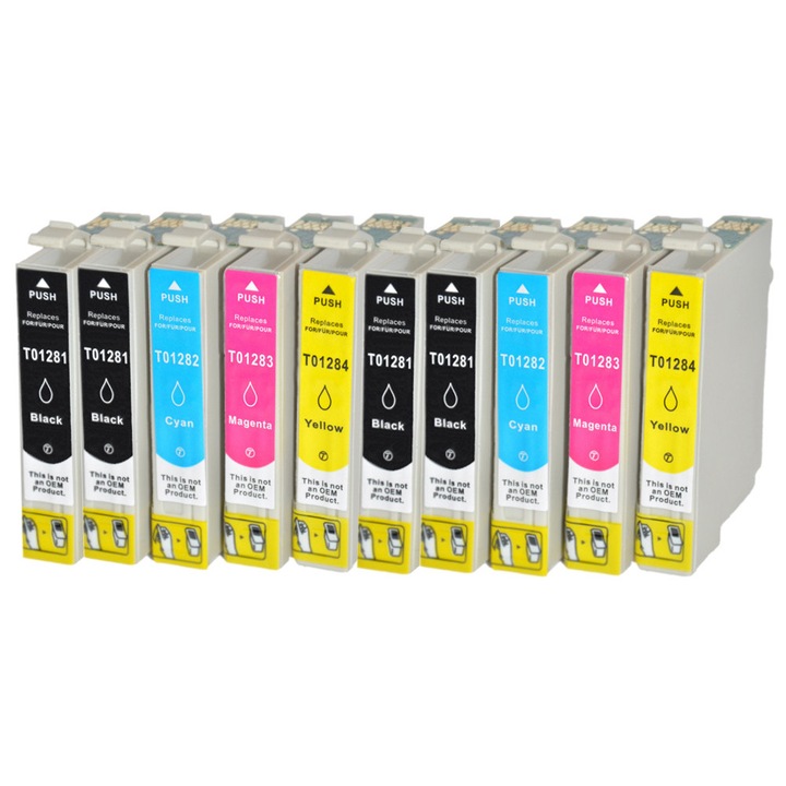 Set 4 cartuse cerneala compatibile 912XL, 30ml - negru, 10.5ml - cyan/galben/magenta, pentru HP OFFICEJET 8012, OFFICEJET 8013, OFFICEJET 8014, OFFICEJET 8015, OFFICEJET PRO 8022, OFFICEJET PRO 8024, OFFICEJET PRO 8025, OFFICEJET PRO 8035