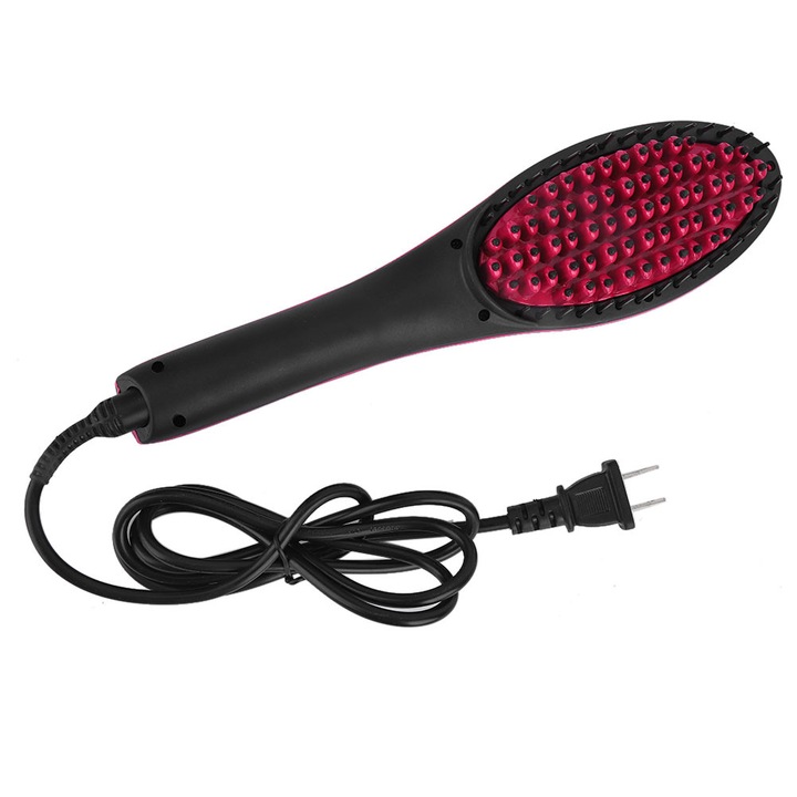 Pieptene pentru indreptat parul cu incalzire PTC cu afisaj LED pentru o coafura neteda