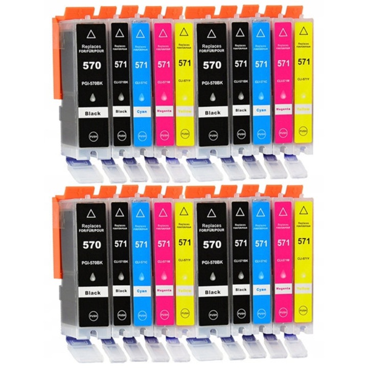 Set Cartuse Imprimante Compatibila cu Canon, Pixma seria MG MG5700, MG5750, MG5751, MG5752, MG5753, MG6800, MG6850, Pixma seria TS TS5000, TS5050, TS5051, TS5053, TS5055, TS6000, TS6050, 4 culori