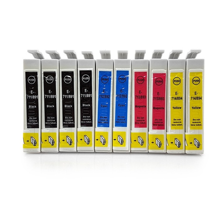 Set Cartuse Imprimante Compatibila cu Epson, SX100, SX105, SX110, SX115, SX200, SX205, SX210, SX215, SX218, SX415, SX510, DX4000, DX4050, DX4400, DX4450, DX5000, DX5050, DX6000, DX6050, DX7400, DX7450, DX8400, DX8450, DX9400F, DX945, 7000F, 4 culori