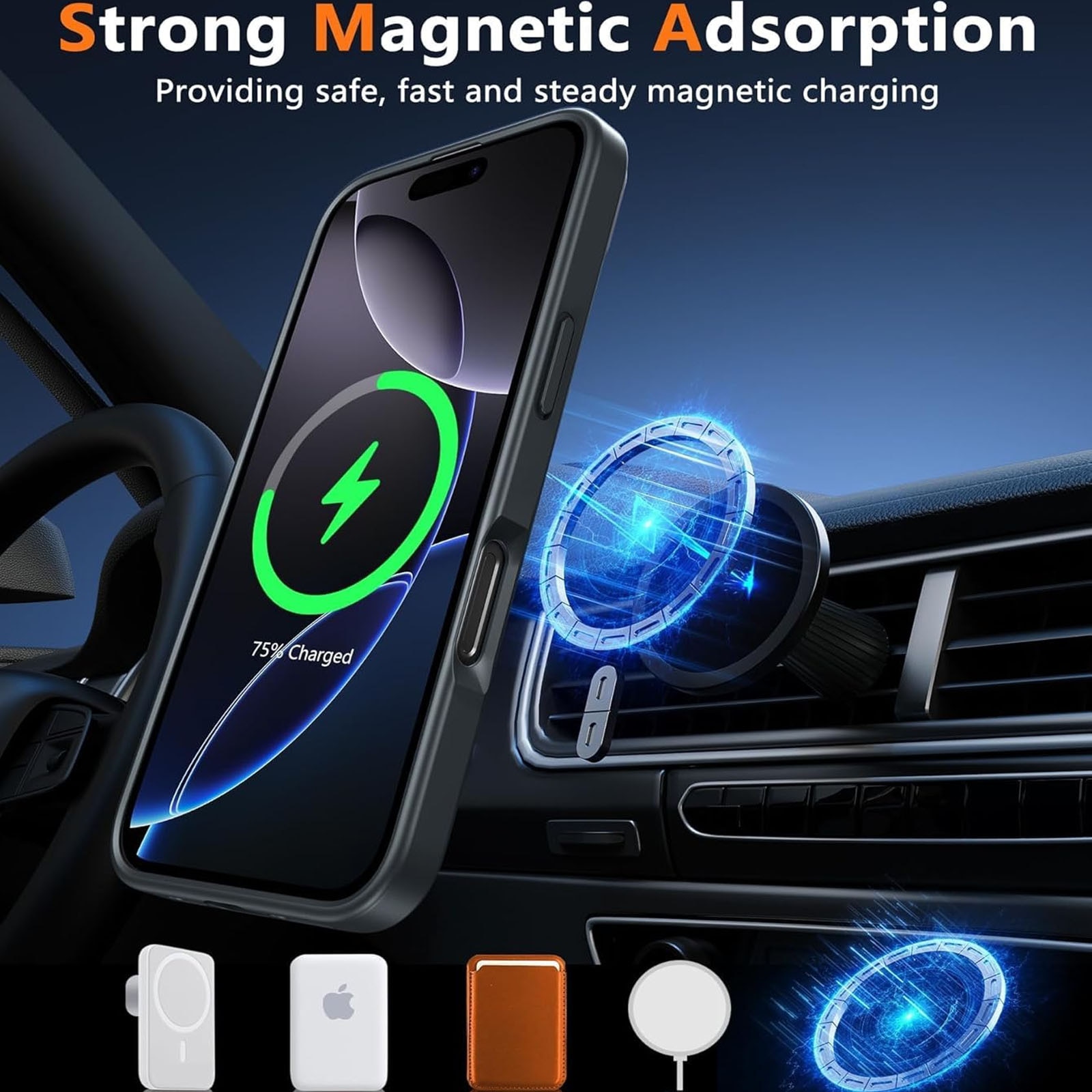 Husa telefon compatibila iPhone 15, Hggzeg, Husa protectie, Magnetica, Incarcare Wireless, Margini ridicate pentru protectia ecranului, Antizgarieturi, Design ultra slim, Design mata, Usor de instalat, TPU/PC, Roz