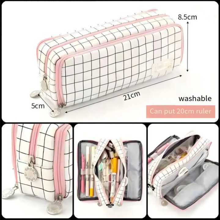 Penar multifunctional YANYXR, design japonez-coreean, material textil, multistrat, multicolor, 20x10x5cm