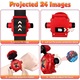 Ceas de jucarie pentru copii, Hggzeg, Ceas pentru copii cu proiector, Spider-Man, Include 24 de imagini Anime, Model 3D, Usor de utilizat, 3 ani+, Pentru zile de nastere, craciun, halloween, Plastic/Cauciuc, 6 x 3.4 x 9.4cm, Multicolor