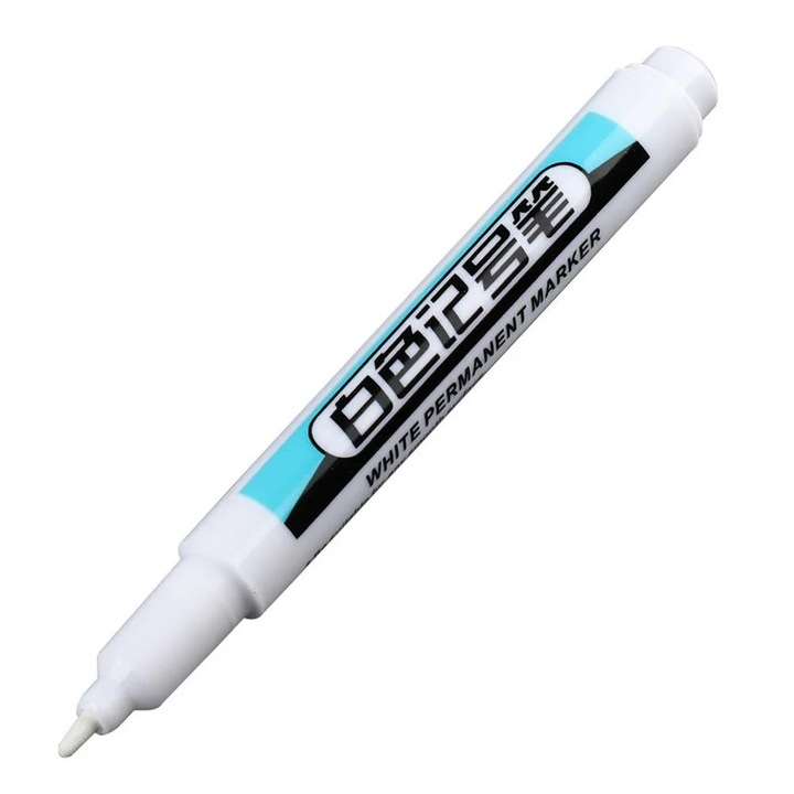 YANYXR fehér permanens marker, kerek hegy, 0.7-2.5mm, 12-16cm