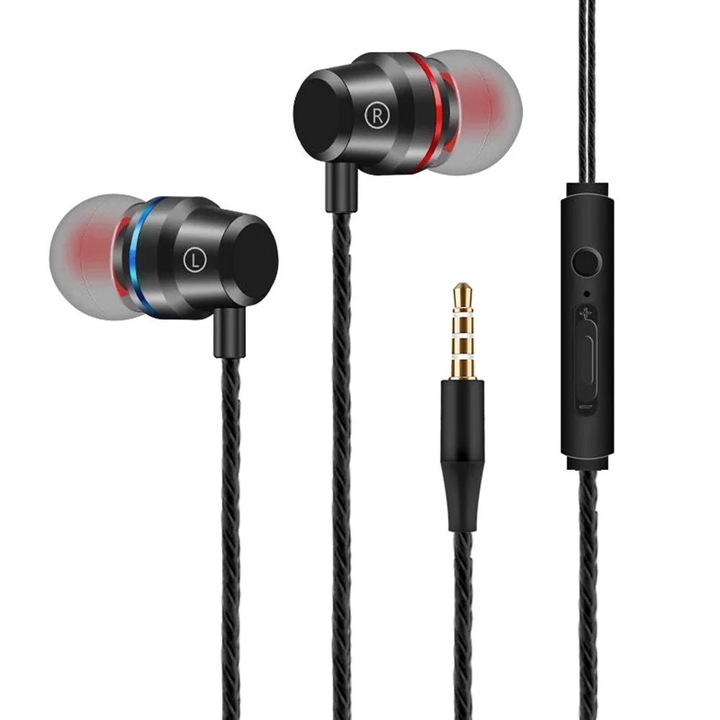 Casti cu fir YANYXR F7V5, in-ear, izolare zgomot, multicolor