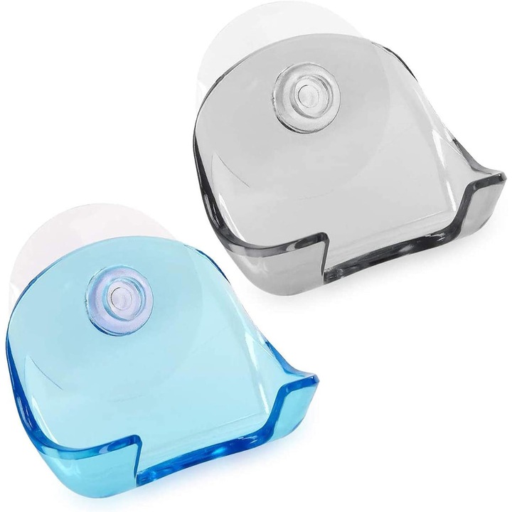 Erős szívóerő, újrafelhasználható zuhany szívóhorog többfunkciós használatra, műanyag borotvatartó, falra szerelhető fürdőszobai rendszerező, élénk, 2 db.