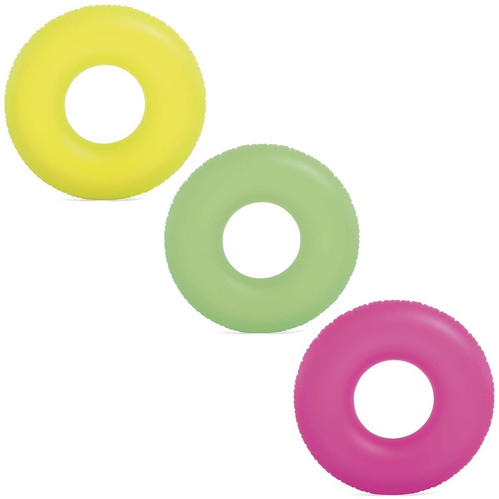 Intex Neon gyermek úszógumi, 91 cm, zöld, 3 színű készlet