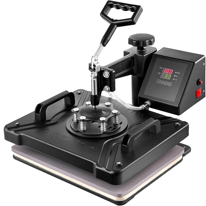 Термопреса 5 в 1, 1200 W, цифрово управление, черна