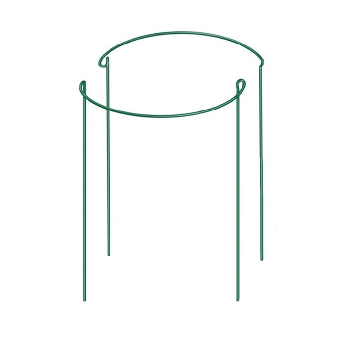 Set 2 suporturi metalice verzi pentru plante gradina 40x25cm si 35x21cm