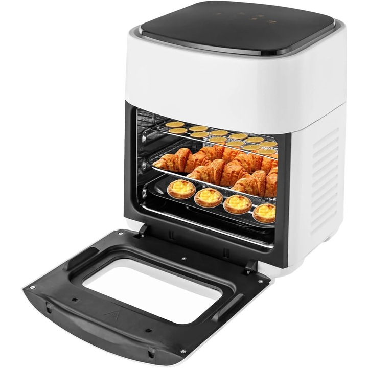Електрическа конвекционна фурна, 15 л, 1400 W, LED дисплей, черна, 370,5 x 290 x 370,5 мм