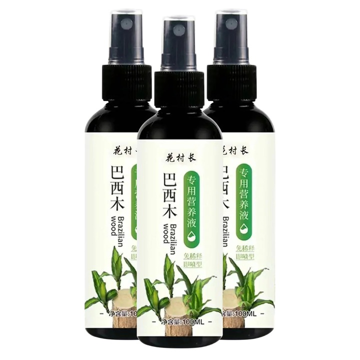 Set 3 solutii nutritive hidroponice YANYXR pentru lemn brazilian 100ml