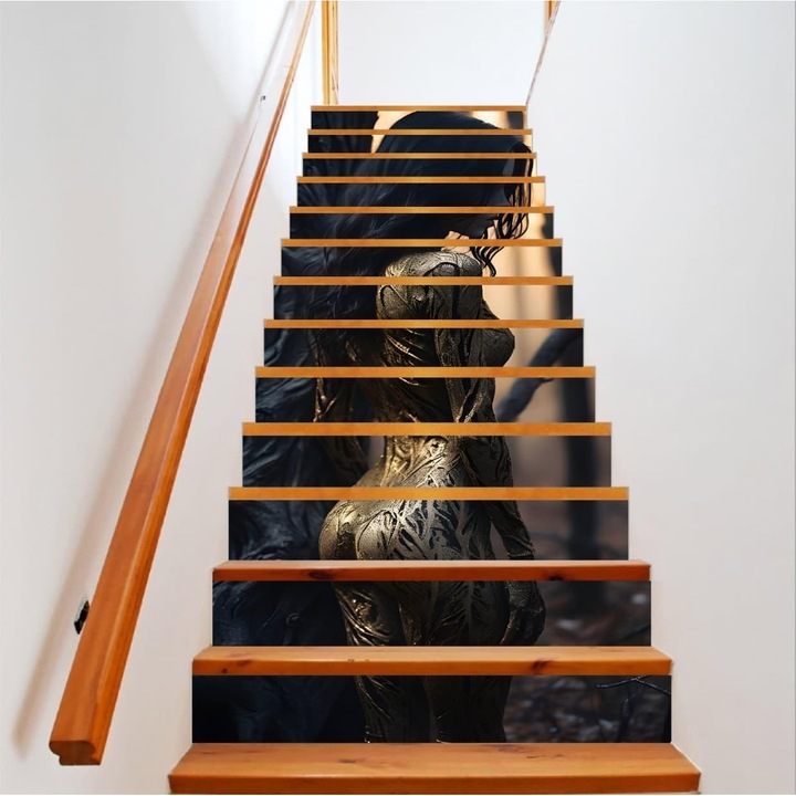 Dekoratív matrica belső lépcsőkhöz öntapadós, nagy felbontású nyomtatás méret 200 x 124 cm kód: AVX-STAIRS-20