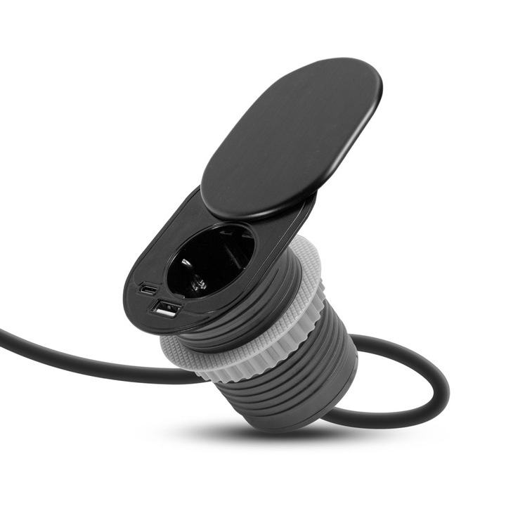 Rejtett csatlakozó, dugaszolható + USB + Type-C - "Slide it" technológiával