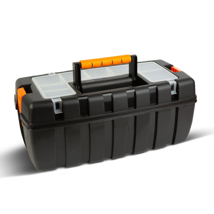 Műanyag szerszámtáska 1 tálcával, 55 x 27 x 23 cm