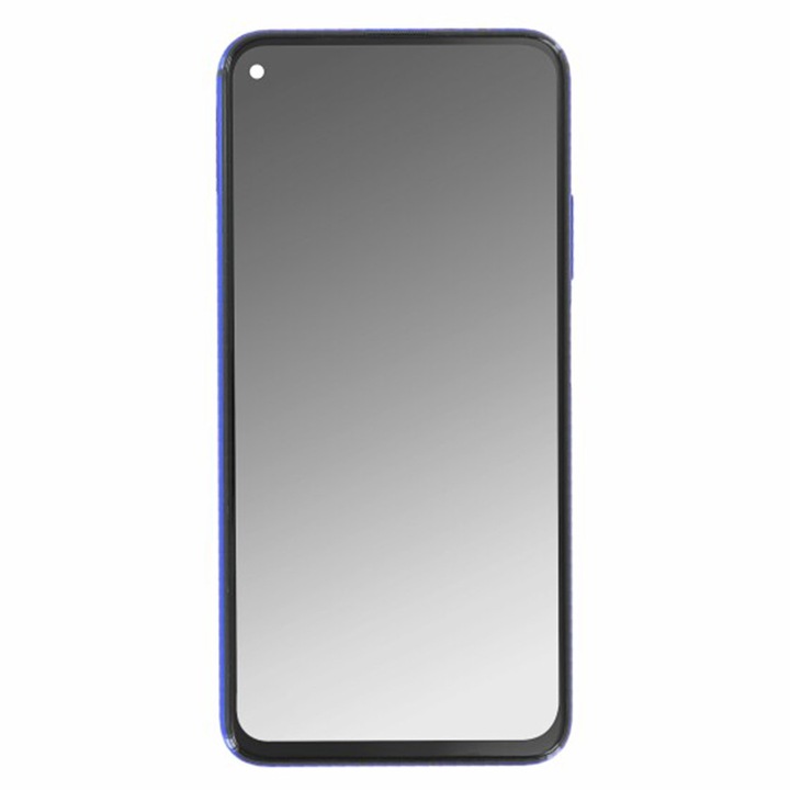 Сензорен екран с Edge Съвместим с Oppo Honor 20/Huawei Nova 5T, L49, твърда пластмаса, син