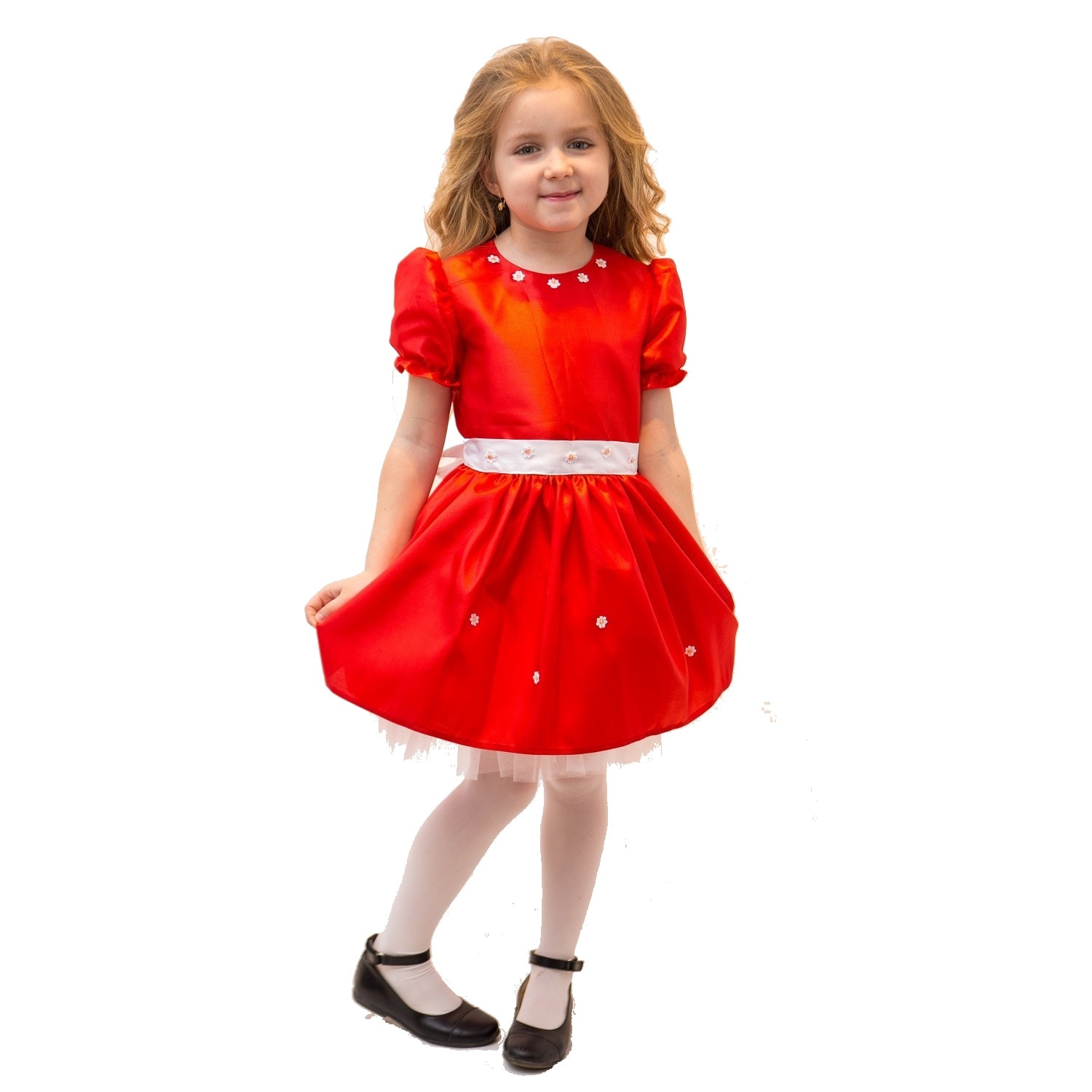 Rochita Floare 30, masura 104, rosie