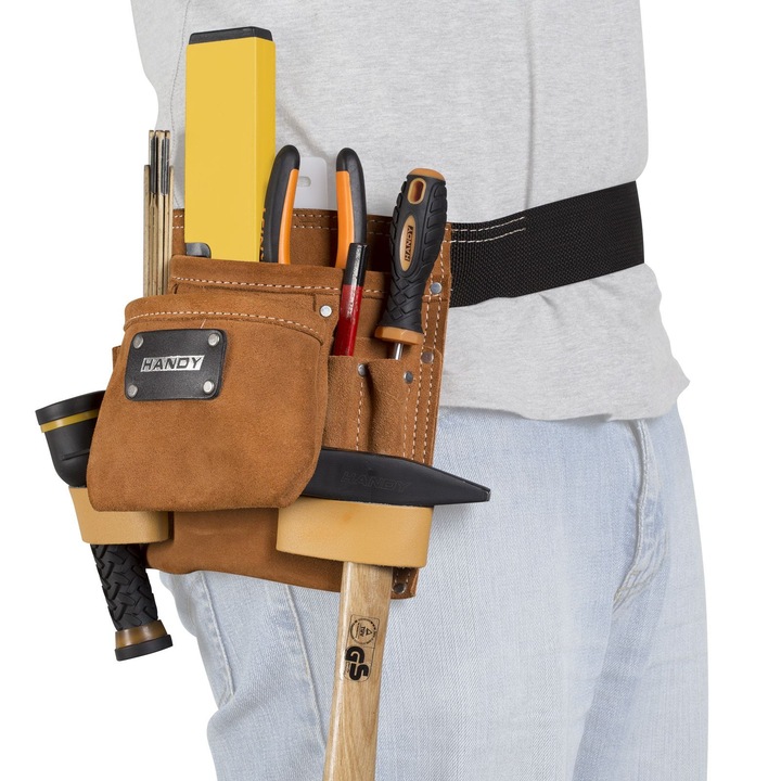 Geanta Din Piele pentru Scule, cu Centura, Handy „heritage Collection” Primlife Produs Util Compatibil Aplicabil Montaj Rapid