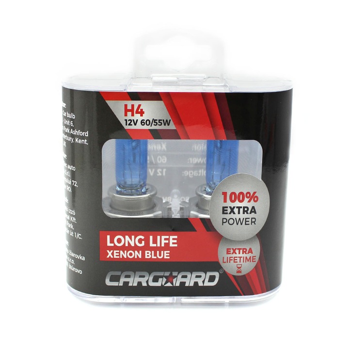 Set de 2 Becuri Halogen H4 + 100% Intensitate Long Life Carguard Primlife Produs Util Compatibil Aplicabil Montaj Rapid
