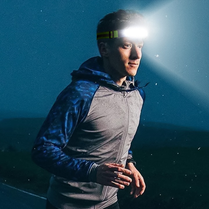 Lanterna frontala Vader cu control gestual, LED COB rosu/alb, 800 mAh, 145x60x33mm