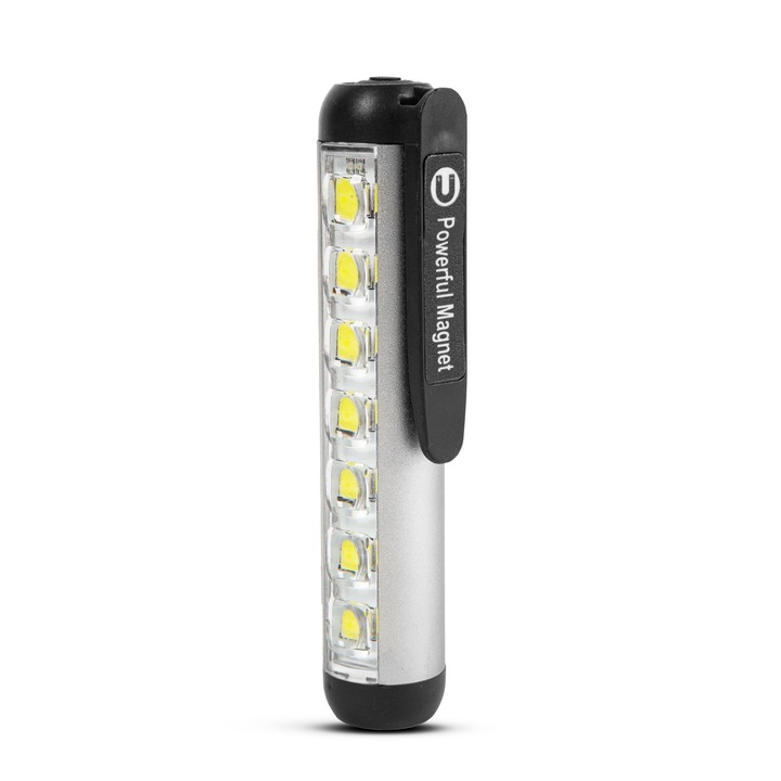 Lanterna Led cu Modul Lumina de Lucru Baterie de 400 Mah Xpe + Led Smd 500 Lm Ip55 Argintiu Primlife Banda LED Iluminare Decorativa Masina 12V