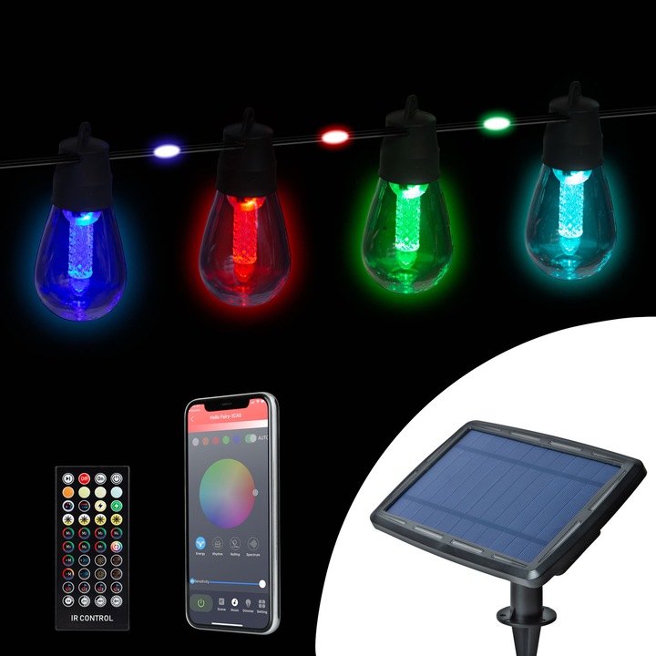Sir Of Intelligent Solar Lights 84 15 Led Uri Rgb 14 Bluetooth Gaudi House
