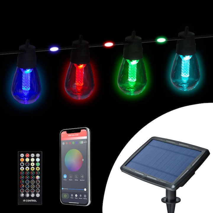 Sir Of Intelligent Solar Lights 84 15 Led Uri Rgb 14 Bluetooth Gaudi House