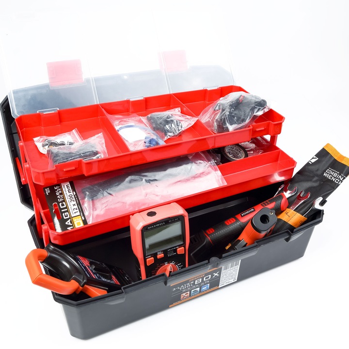 Geanta De Scule Cu Tava De Deschidere, Din Plastic, 250 x 495 x 230 Mm, Briggs