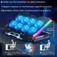 Охладител за лаптоп Qova – RGB охлаждаща поставка с 8 вентилатора, 6 регулируеми нива, LCD дисплей и стойка за телефон – съвместим с 11-21 инча, 2x USB порта, ултратих, максимална ефективност, Ice Coorel за гейминг / офис