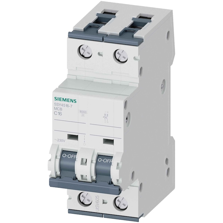 Siguranta automata Siemens 5SY4516-7 230V, 10kA, 1P+N, C, 16A