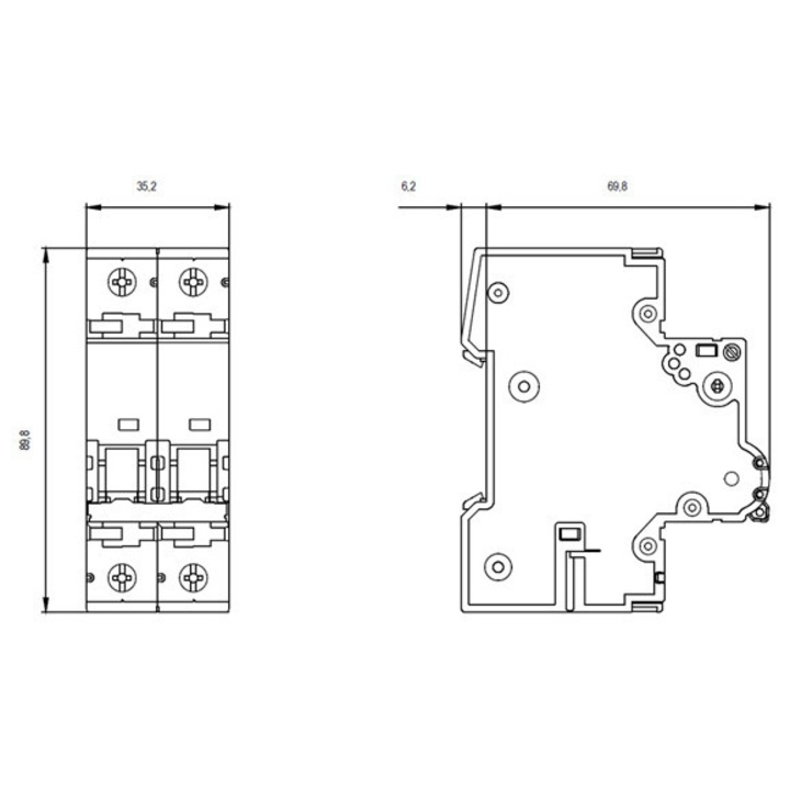 Siguranta automata Siemens 5SY4516-7 230V, 10kA, 1P+N, C, 16A