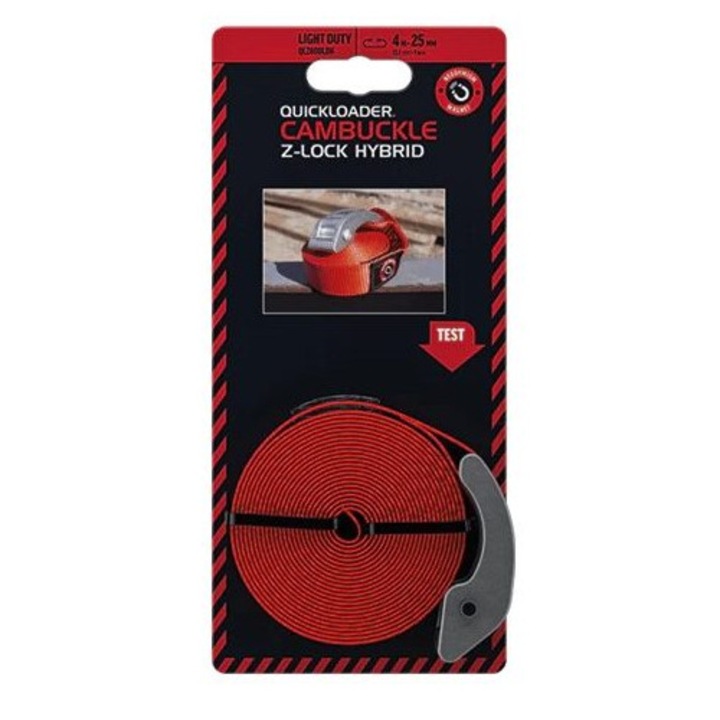 Chinga cu clema si magnet QUICKLOADER QLZ800LDH, greutate asigurata 400kg, 4mx25mm