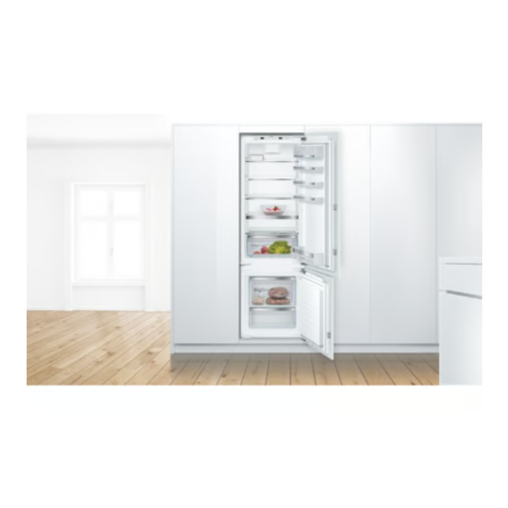 Combina frigorifica incorporabila BOSCH KIS87EDD0, capacitate racire/congelare: 208 l / 62 l, FreshZone, TouchControl