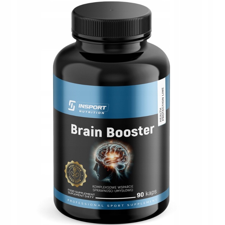 BRAIN BOOSTER – 90 kapszula – Energia, memória, koncentráció, agyműködés támogatása, INSPORT