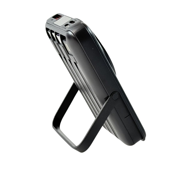 Baterie externa magnetica 10000mAh, incarcare rapida 15W, 4 cabluri integrate, portabila, pentru telefoane