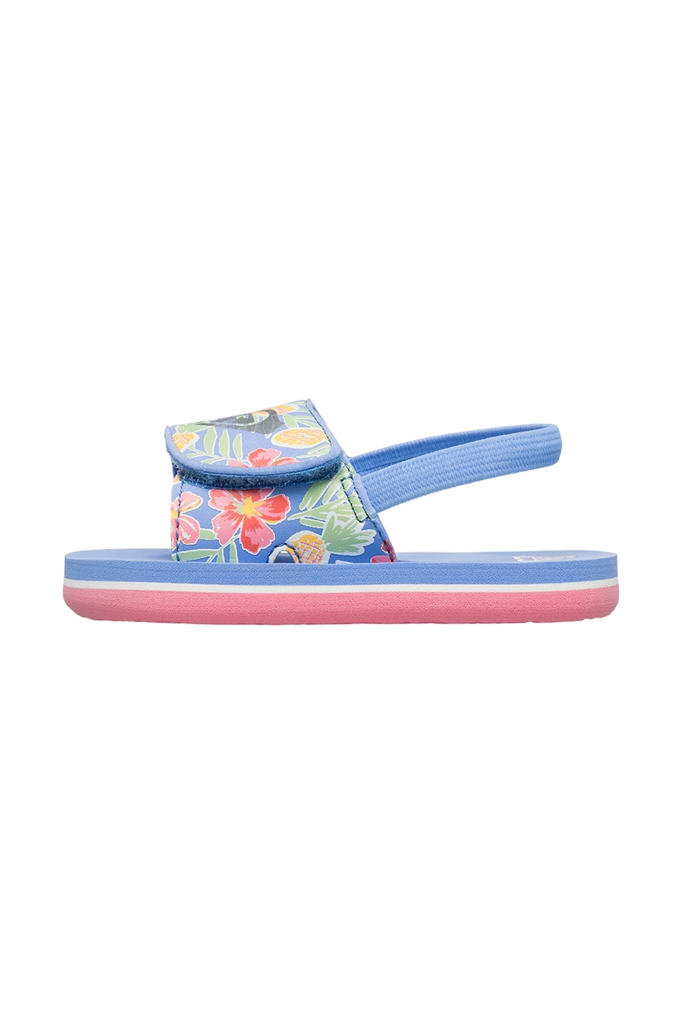 ROXY, Sandale slingback cu velcro Finn, Verde, Albastru pastel, Roz, 24 EU
