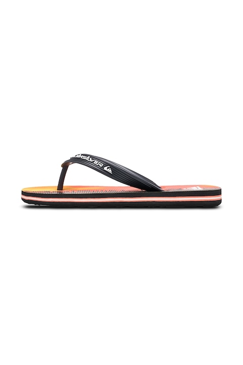 QUIKSILVER, Molokai logós flip-flop papucs, Fekete/Narancssárga