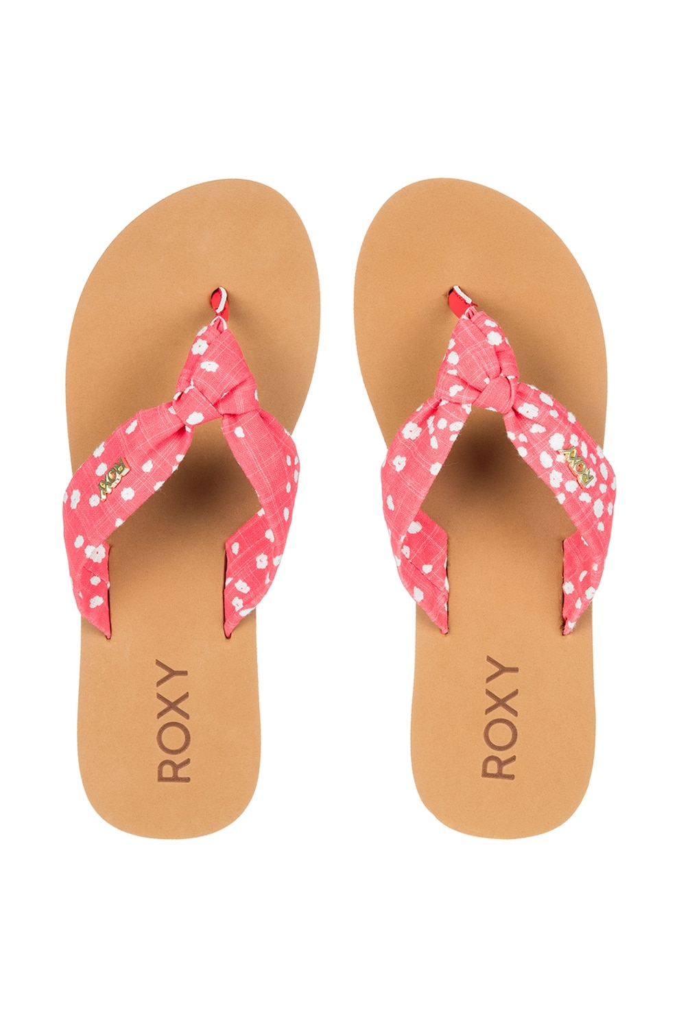 ROXY, Papuci flip-flop cu garnituri cu imprimeu Paia V, Rosu, Alb