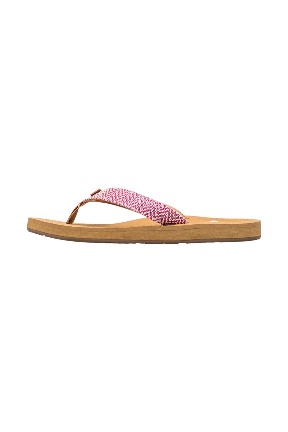 ROXY, Papuci flip-flop cu aspect impletit Porto, Alb, Roz zmeuriu