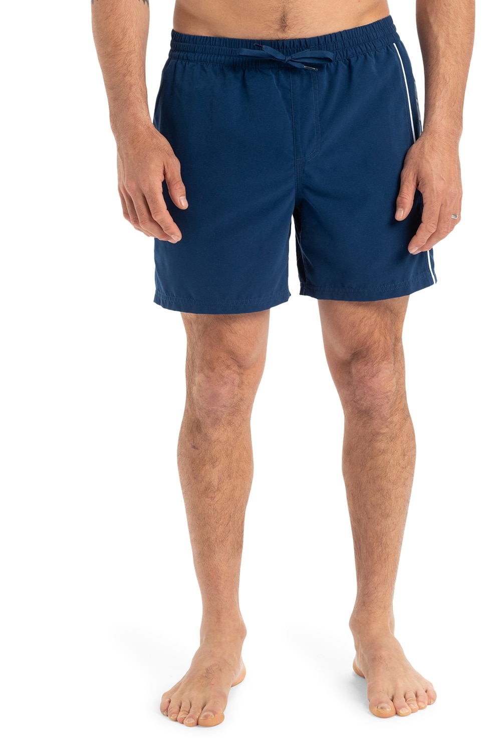 QUIKSILVER, Pantaloni scurti de baie cu logo si snur, Portocaliu
