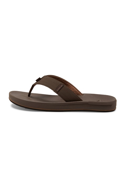 QUIKSILVER, Papuci flip-flop cu logo Rivi, Maro inchis