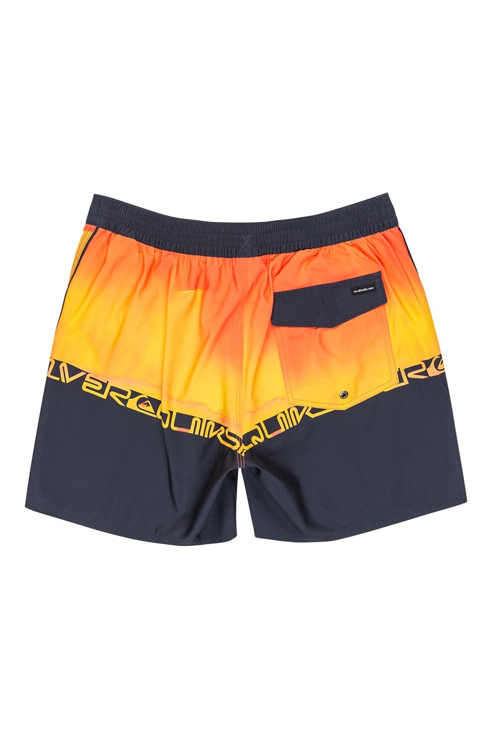 QUIKSILVER, Pantaloni scurti de baie cu logo si snur, Portocaliu