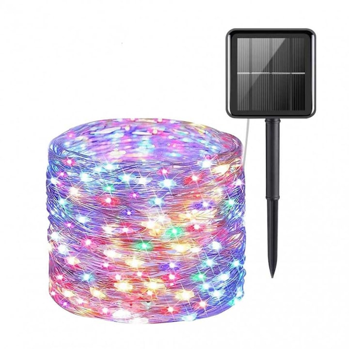 Соларна LED лента Lightex FESTA, Влагозащита, 10бр/м, 1.2V, DC, 4W, 100lm, IP65, 20 метра, RGB