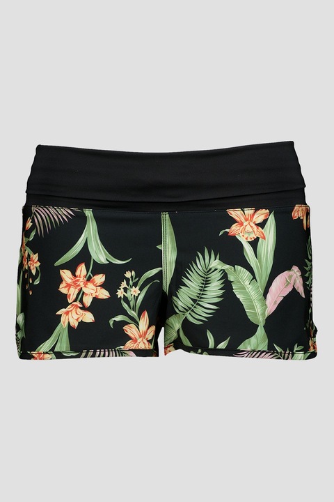 ROXY, Къс флорален панталон Endless Summer, Зелен/Черен/Жълт, M