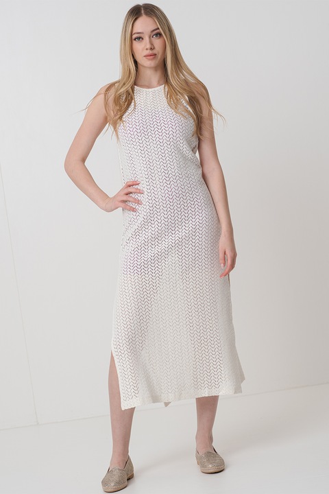 ROXY, Kerek nyakú bő fazonú strandruha, Csontszín