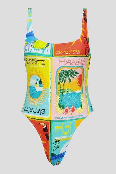 ROXY, Цял бански Atlas с принт, Многоцветен