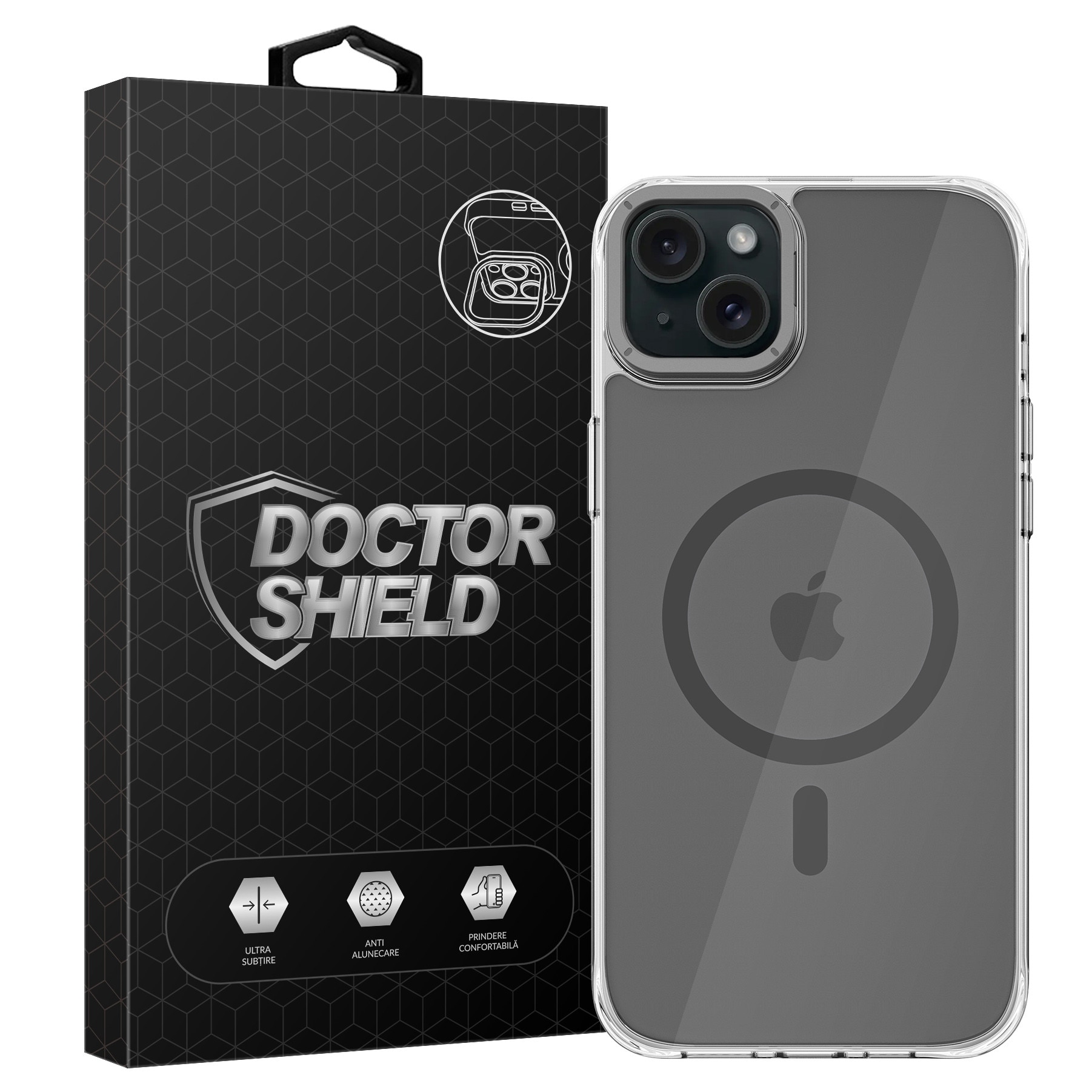 Husa de Protectie, Compatibila Apple iPhone 13, Doctor Shield Aero, MagSafe - Gri