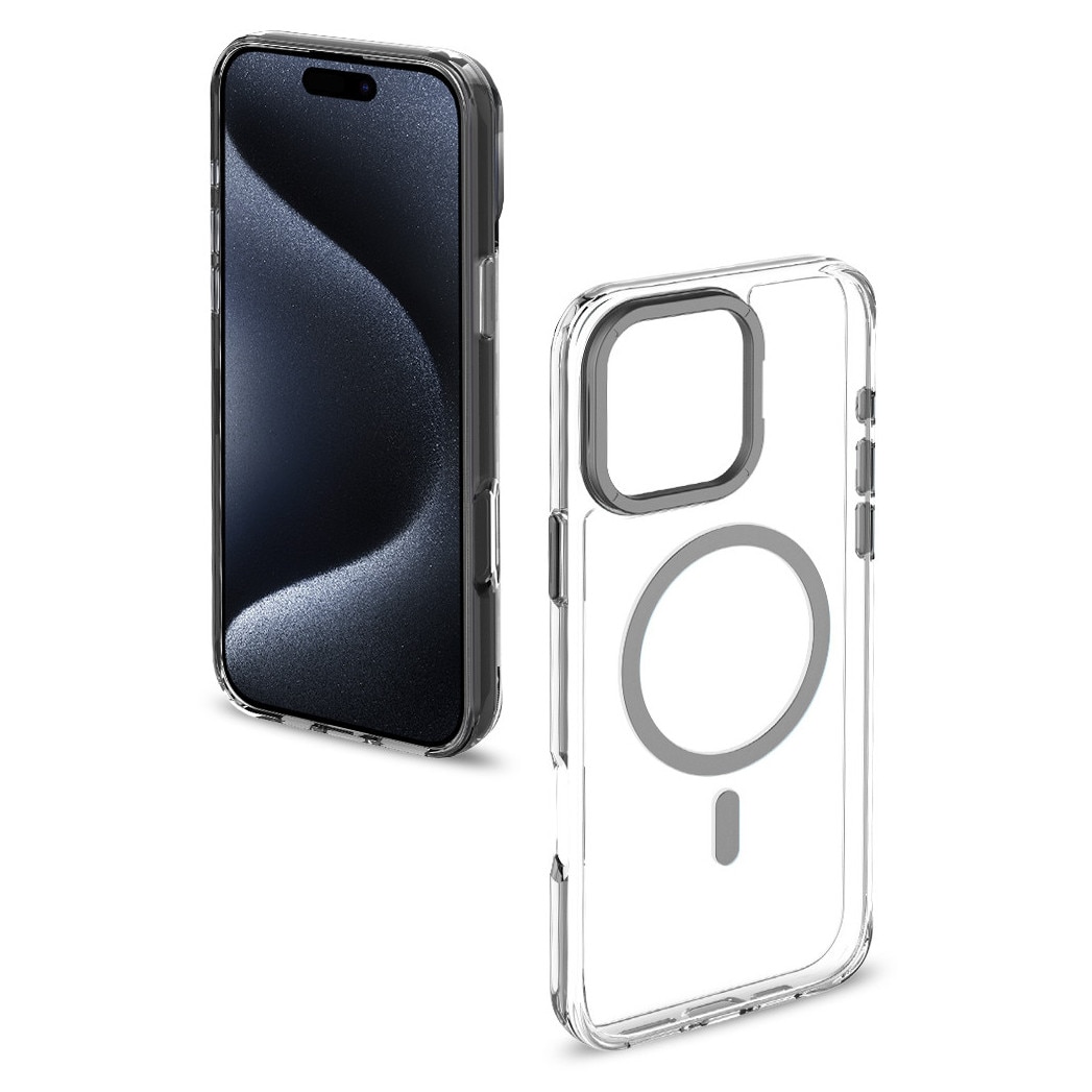 Husa de Protectie, Compatibila Apple iPhone 15 Pro, Doctor Shield Aero, MagSafe - Gri