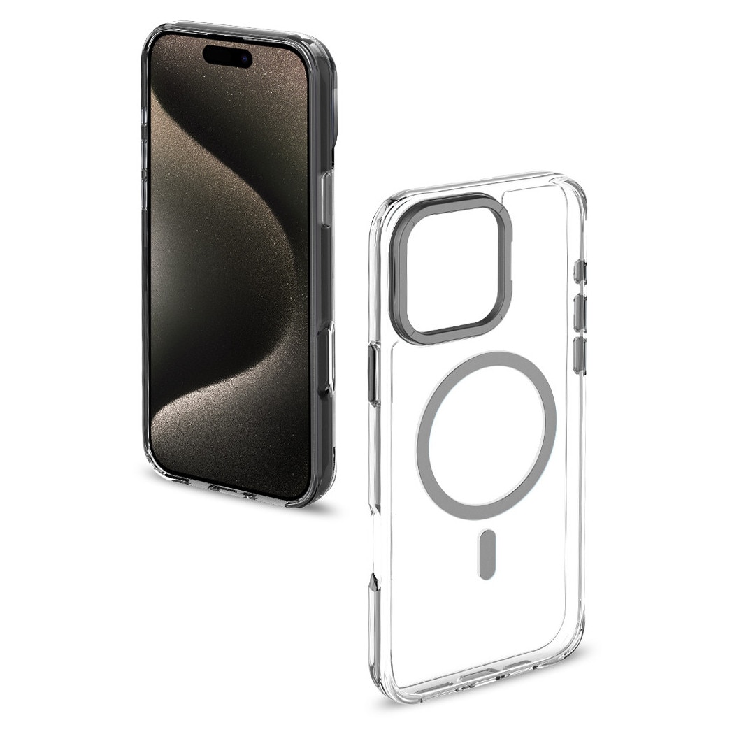 Husa de Protectie, Compatibila Apple iPhone 15 Pro Max, Doctor Shield Aero, MagSafe - Gri