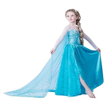 Rochie de petrecere cu trena Elsa Frozen 4 - 5 ani, Trickert Rochie de petrecere cu trena Elsa Frozen 4 - 5 ani, Trickert